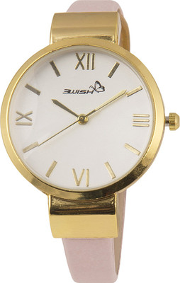 

3Wish 3WW-1250 Analog White Dial and Pink Strap Watch - For Women