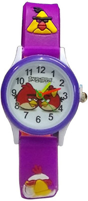 

SS Traders -Purple Angrybird Plastic Analog Watch - For Boys & Girls