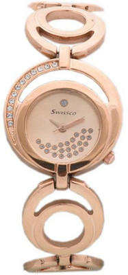 Buy swissco GOLDEN Belt WITH GOLDEN ROUND Dial Analog Watch For