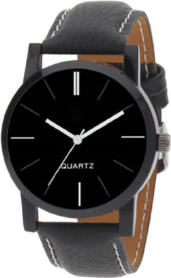 

Keepkart Blk Leather Strap Stylish Designer Boys And Girls And Men And Women Watch - For Men