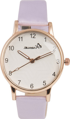 

3Wish Analog White Dial and Purple Strap Star Waves on Dial Women's Watch Analog White Dial and Purple Strap Watch - For Women