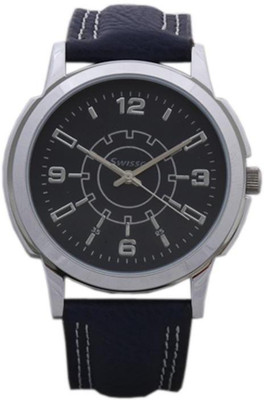 

swissco Navy Blue Belt WITH Black Dial Watch - For Men