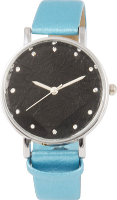 

3Wish 3WW-1251_SB-BK Analog Black Dial and Blue Strap Watch - For Women
