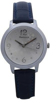 

swissco Navy Blue Belt WITH White ROUND Dial Watch - For Women