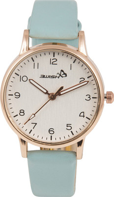 

3Wish 3WW-1202_LINE Analog White Dial and Blue Strap Watch - For Women