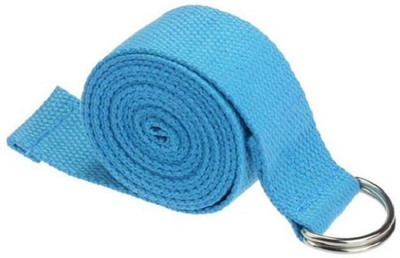 

flyura Super Soft 8Ft Organic Cotton Yoga Strap(Blue), Sky blue