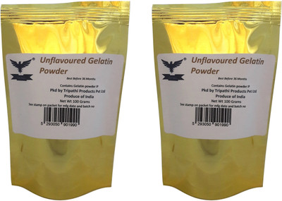

Tripathi Products Pack of 2 Unflavoured Gelatin Powder(200 g)