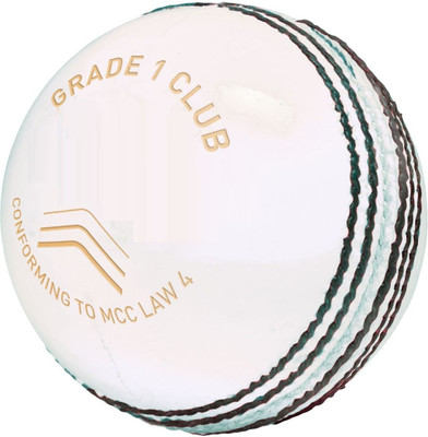 

VibeX ® Hi-Visibility Hand- Seamed cricket ball, with a hard wearing lacquer finish Waterproofed Googley™ Professional Grade Cricket Leather Ball(Pack of 1, White)