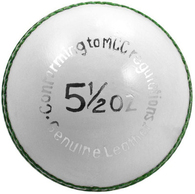 

VibeX ® Hand Stitched Waterproof White Cricket Ball 5.5 oz, Ideal Cricket Ball Swing™ Hand- Seamed Cricket Leather Ball(Pack of 1, White)