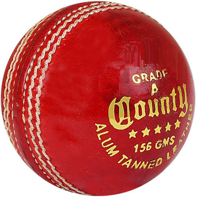 

QUINERGYS ™ County Aluminium Tanned Cricket Ball 4-Piece Pacer™ County Waterproofed Cricket Leather Ball(Pack of 1, Red)