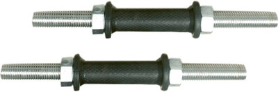 

Faiydashop Dumbbell Rod Set With Rubber Grip Weight Lifting Bar(Silver, Black), Black;silver