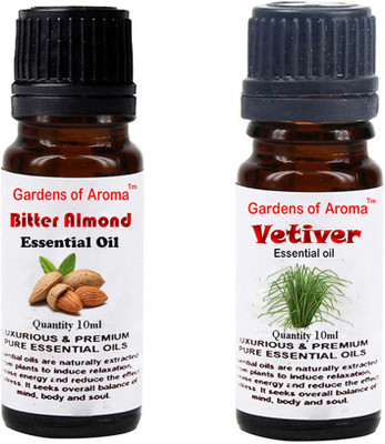 

Gardens Of Aroma Bitter Almond Essential Oil And Vetiver Essential Oil(20 ml)