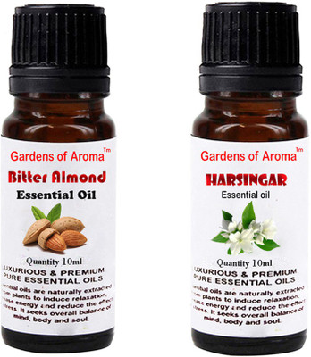 

Gardens Of Aroma Bitter Almond Essential Oil And Harshingar Essential Oil(20 ml)