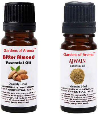 

Gardens Of Aroma Bitter Almond Essential Oil And Ajwain Essential Oil(20 ml)