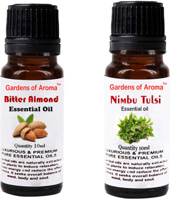 

Gardens Of Aroma Bitter Almond Essential Oil And Nimbutulsi Essential Oil(20 ml)