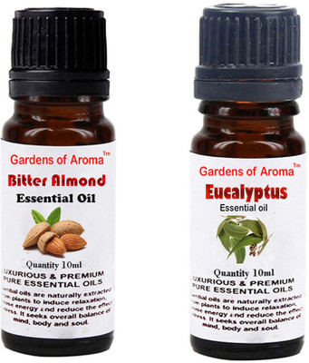 

Gardens Of Aroma Bitter Almond Essential Oil And Eucalyptus Essential Oil(20 ml)