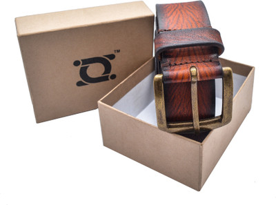 

DWEILS Men Formal Brown Genuine Leather Belt