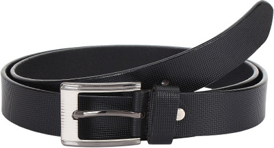 

Pooh Men Formal Black Genuine Leather Belt