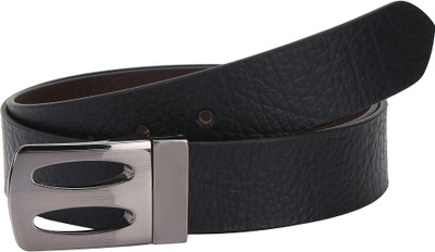

Pooh Men Formal Black, Brown Genuine Leather Reversible Belt