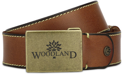 

Woodland Men Casual Tan Genuine Leather Belt