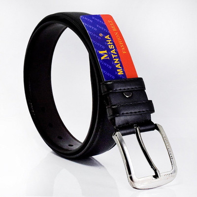 

Mantasha Men Formal Black Genuine Leather Belt
