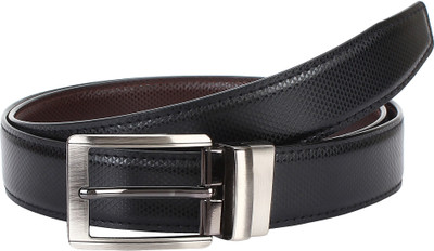 

Pooh Men Formal Black, Brown Genuine Leather Reversible Belt