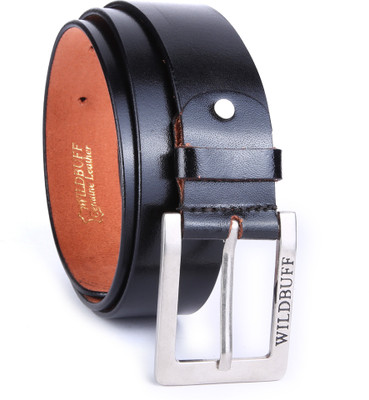 

Wild Buff Men Casual Black Genuine Leather Belt