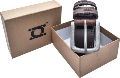 

DWEILS Men Formal Brown Genuine Leather Belt
