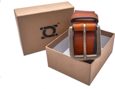 

DWEILS Men Formal Brown Genuine Leather Belt