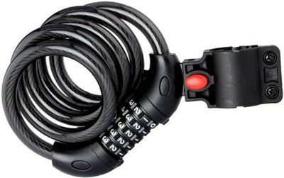 

ARYSHAA 5 Digit Anti Theft Flexible Wire Multipurpose Bicycle Lock Black (Pack of 1) Bicycle Lock