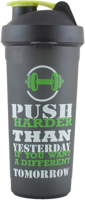 

gym-bottle black gym shaker bottle 600ml (black, green) 600 ml Shaker(Pack of 1, Black)