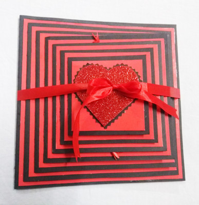 

GIFT CAFE PYRAMID CARD Greeting Card(Red, Black, Pack of 1)