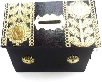 A.R Handicraft Coin bank with key Coin Bank(Black)