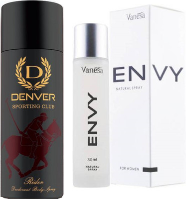 

Denver Sporting Club New Rider Deodorant With Envy Women Perfumeq(Set of 2)