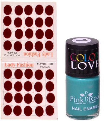 

Pink Root Nail Polish No. 07 (15ml) Lady Fashion Mahroon No. 10 Bindi(Set of 2)