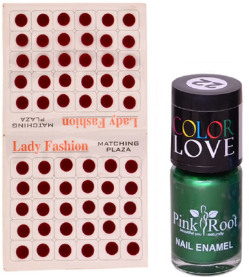 

Pink Root Nail Polish No. 22 (15ml) Lady Fashion Mahroon No. 11 Bindi(Set of 2)
