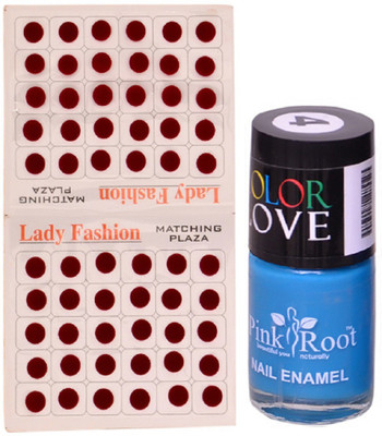 

Pink Root Nail Polish No. 04 (15ml) Lady Fashion Mahroon No. 11 Bindi(Set of 2)