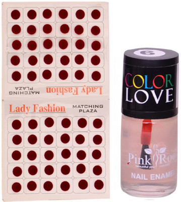 

Pink Root Nail Polish No. 06 (15ml) Lady Fashion Mahroon No. 11 Bindi(Set of 2)