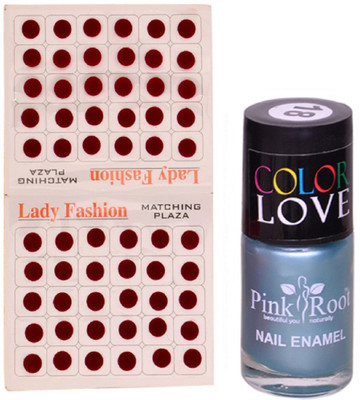 

Pink Root Nail Polish No. 18 (15ml) Lady Fashion Mahroon No. 11 Bindi(Set of 2)