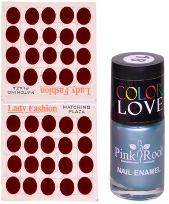 

Pink Root Nail Polish No. 18 (15ml) Lady Fashion Mahroon No. 10 Bindi(Set of 2)