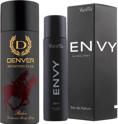 

Denver Sporting Club New Rider Deodorant With Envy Men Perfume(Set of 2)