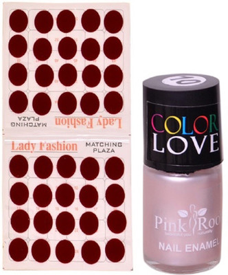 

Pink Root Nail Polish No. 10 (15ml) Lady Fashion Mahroon No. 10 Bindi(Set of 2)