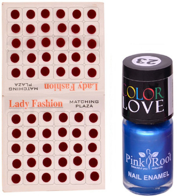 

Pink Root Nail Polish No. 23 (15ml) Lady Fashion Mahroon No. 11 Bindi(Set of 2)