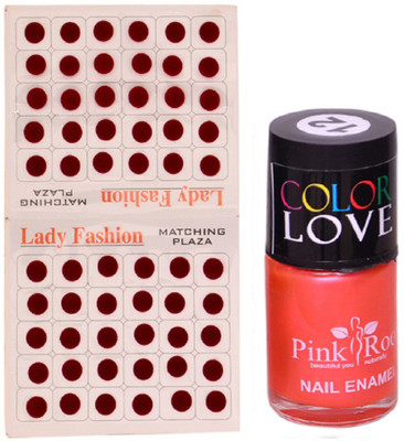 

Pink Root Nail Polish No. 12 (15ml) Lady Fashion Mahroon No. 11 Bindi(Set of 2)