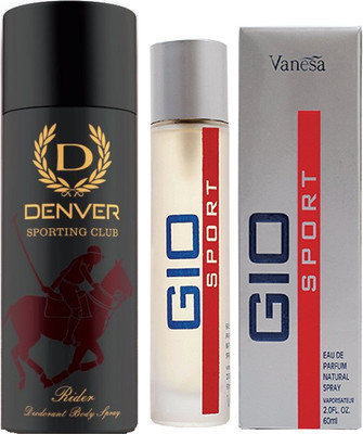 

Denver Sporting Club New Rider Deodorant With Envy Gio Sport Perfume(Set of 2)