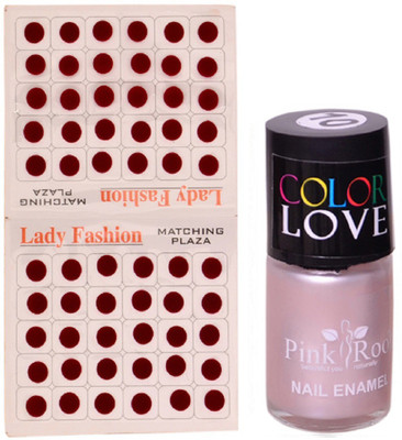 

Pink Root Nail Polish No. 10 (15ml) Lady Fashion Mahroon No. 11 Bindi(Set of 2)