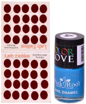 

Pink Root Nail Polish No. 04 (15ml) Lady Fashion Mahroon No. 10 Bindi(Set of 2)