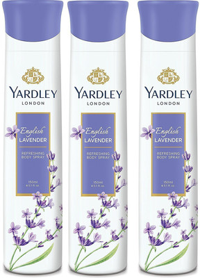 

Yardley London English Lavender Deodorant Combo For women(Pack Of 3) Deodorant Spray - For Women(150 ml, Pack of 3)
