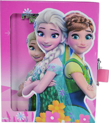 TECHNOCHITRA FRROZAN DESIGN SECRET PERSONAL DIARY WITH LOCK & KEY Regular Diary Single 100 Pages(Pink)