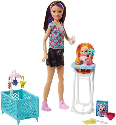 

Barbie SISTERS BABYSITTER FEEDING PLAYSET(Multicolor)